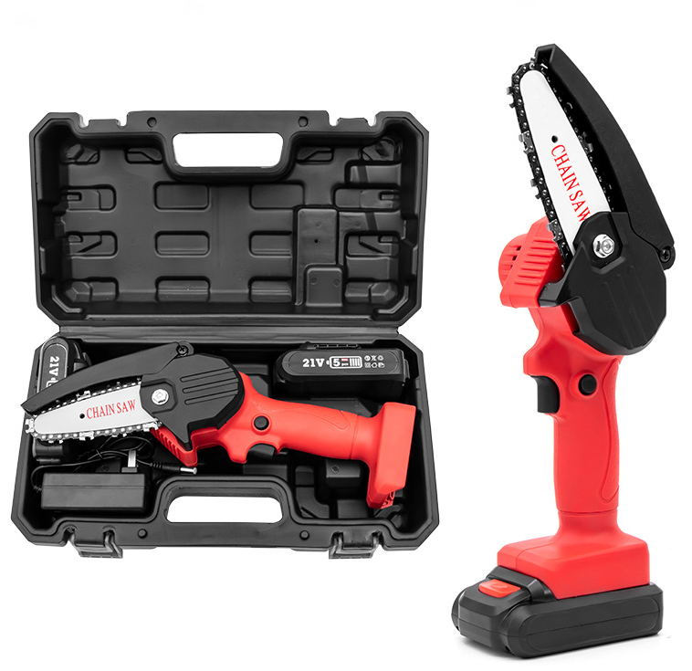 2020 Portable 4 inch Electric Chainsaw Cordless Mini Battery Chainsaw with Brushless Motor
