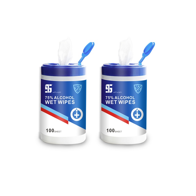 Canister Packed Alchohol Disinfectant-wipes Manufacturer Wholesale 100pcs Natural Organic Disinfecting Anti Bacterial Wet Wipes