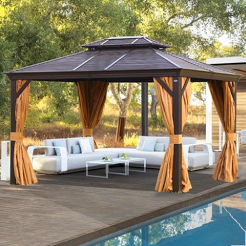 Factory wholesale furniture outdoor gazebo Aluminum luxury Outdoor Hardtop gazebo outdoor