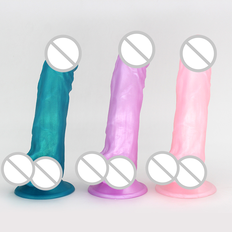 2021 New design pearlescent big dildos silicone realistic dildo with suction cup for female masturbator