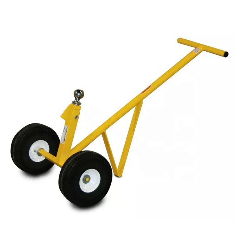 Trailer Dolly With Ball Hitch, 40"D x 21"W x 24"D, 600lbs Tongue Weight Capacity, Manual Control, Yellow Painted
