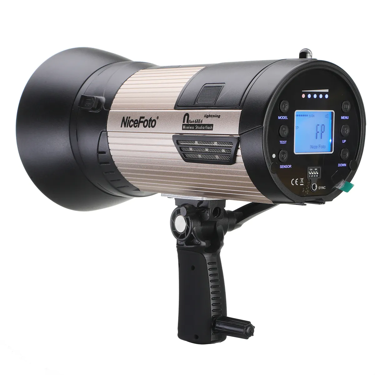 Nflash680A Nicefoto 680W Professional Photographic Studio Flash Strobe Light Battery Powered powered