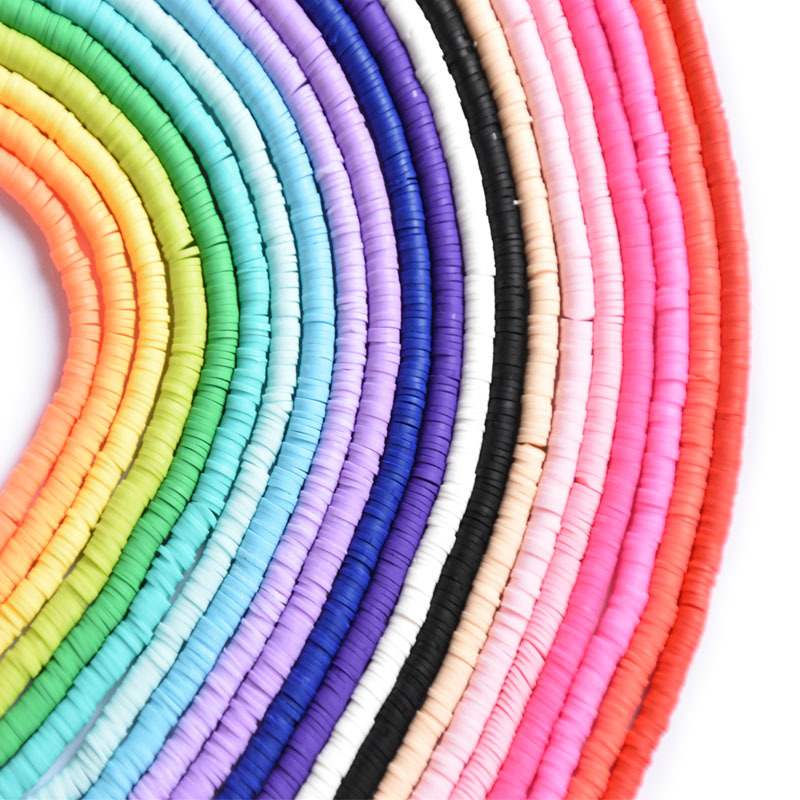Amazon mixed Pure Color Polymer Clay Beads Loose For DIY Jewelry Making Craft