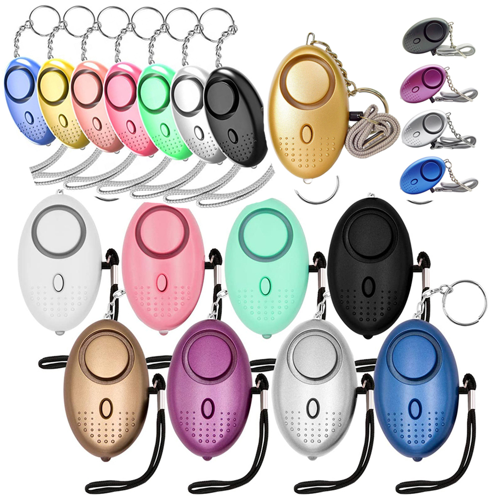 Self Defense Set Promotional Gift Emergency Anti Wolf Attack Safety Alarm Device Mini SOS Personal Alarm Keychain With Led Light