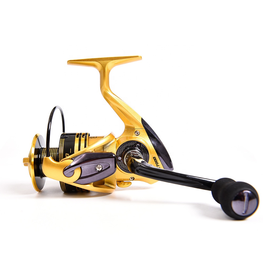 Gt Series Aluminum Gear Ratio 5.5:1 Spinning Reel 8kg Max Drag 1000-7000h Handle Line Spool Fishing Tackle 13+1bb Fishing Reel