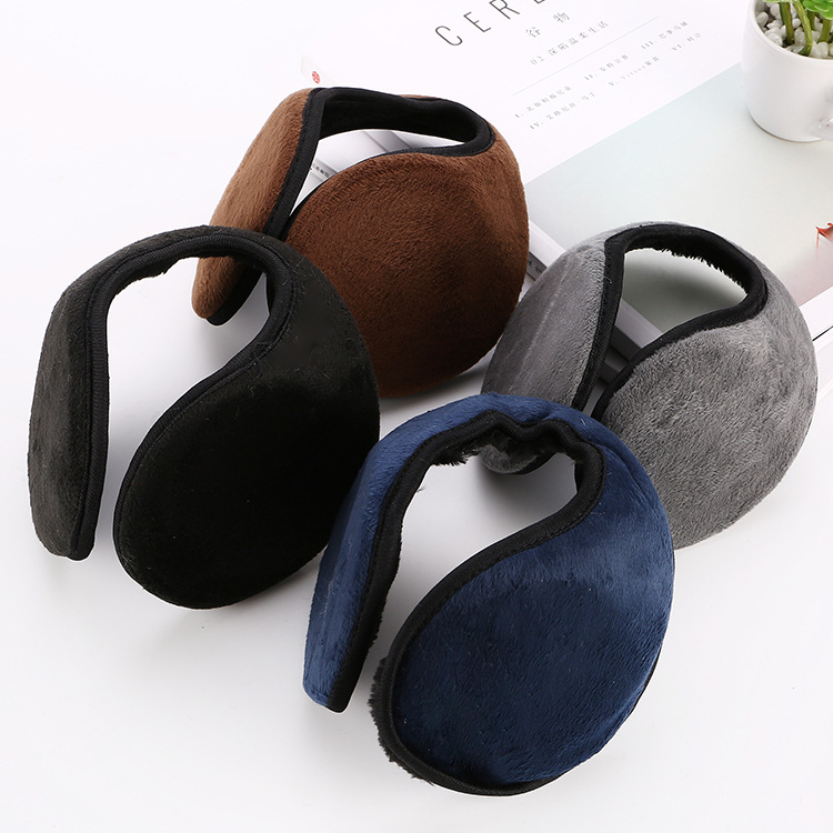 Outdoor Foldable Classic Earmuffs Wraparound Solid Soft Plush Unisex Ear Protector Warm Earmuffs
