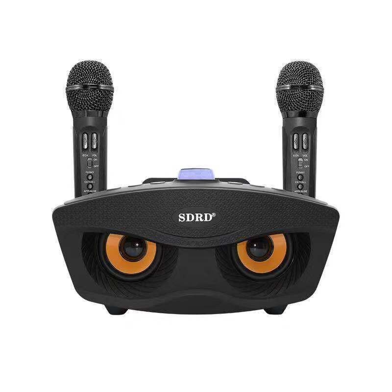 Двойной bluetooth-динамик SD306 с 2 беспроводными микрофонами, уличный семейный стерео-микрофон KTV с большим звуком, 20 Вт динамик
