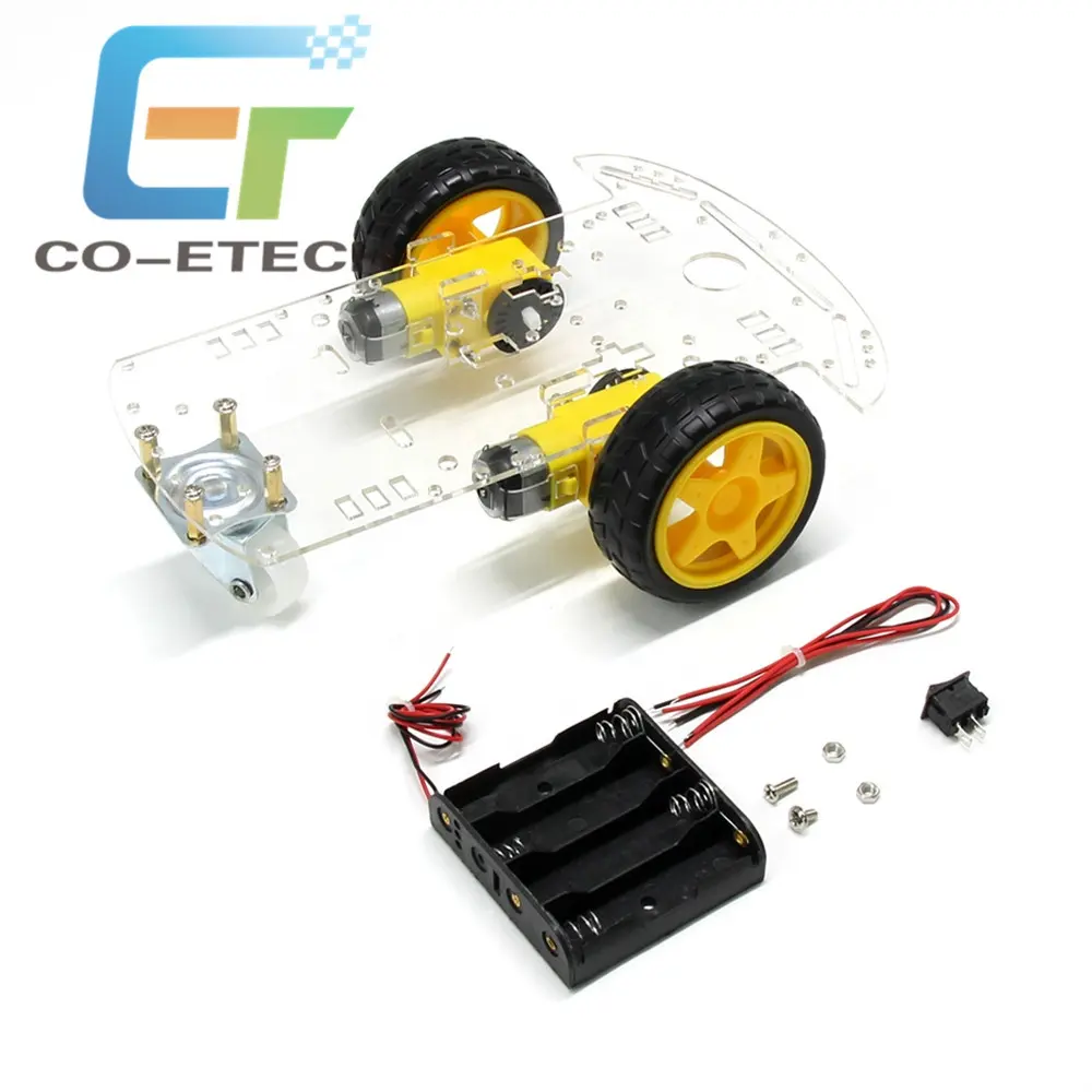 2WD Robot Smart Car Chassis With Motor Tracing Obstacle Avoidance Remote Control