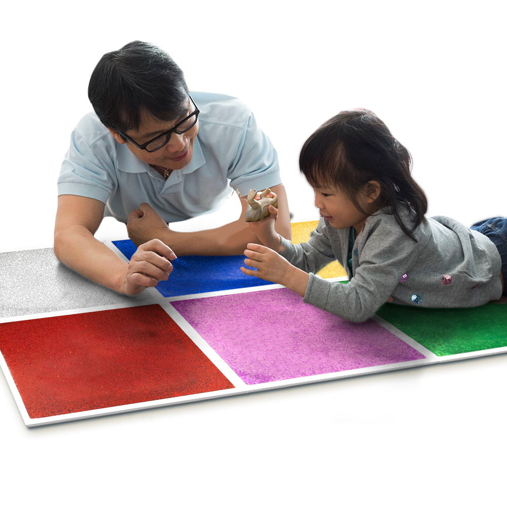 HF sense Liquid Floor Tiles Kids PVC Kids Activity Sensory Play Mat Equipment Gel Floor Dynamic Glitter Autism Educational Toys
