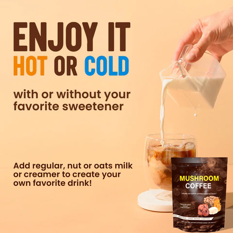 OEM Mushroom Coffee 7 In1 Private Label Mushroom Coffee Organic Lions Mane Chaga Cordyceps Reishi Mushroom Coffee