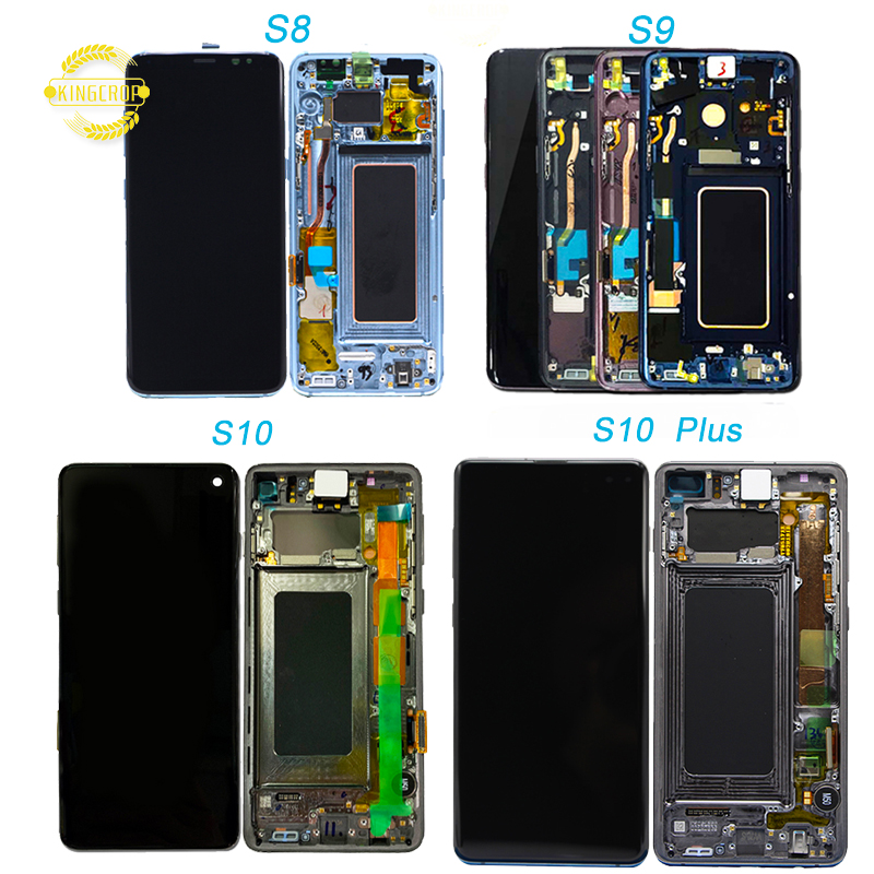 ЖК-дисплей для мобильного телефона Samsung Galaxy S10 S10 + сенсорный экран G973F G975F ЖК-дигитайзер, для Samsung Galaxy S10 S10 Plus ЖК-дисплей