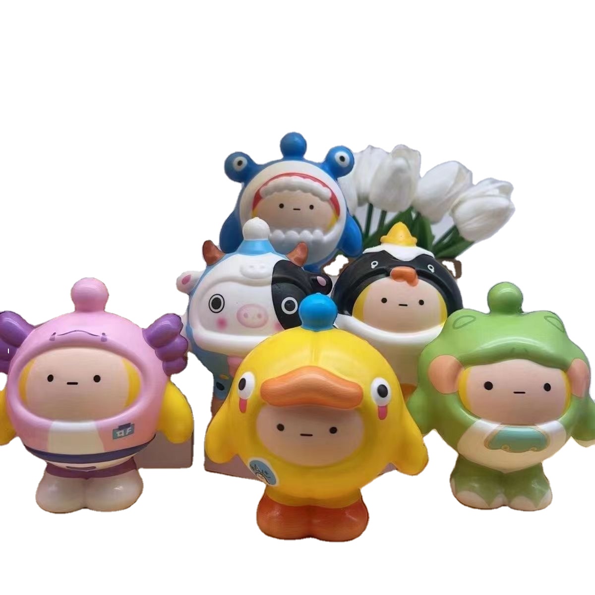 Ccustom 3D creative Design rubber figure OEM Soft Rubber promotional funny kawaii decorative action figure