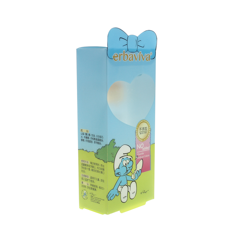 Hot Sale Printed Kids Toothpaste Packaging Box PET PVC PP Plastic Clear Folding Box