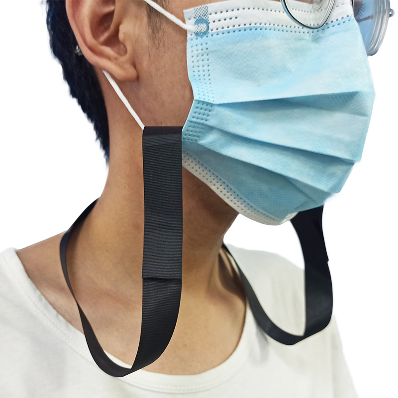 Adjustable Face Masking Lanyard Polyester Hook And Loop Band Style/Button Style/Plastic Hook Style For Teens/Kids