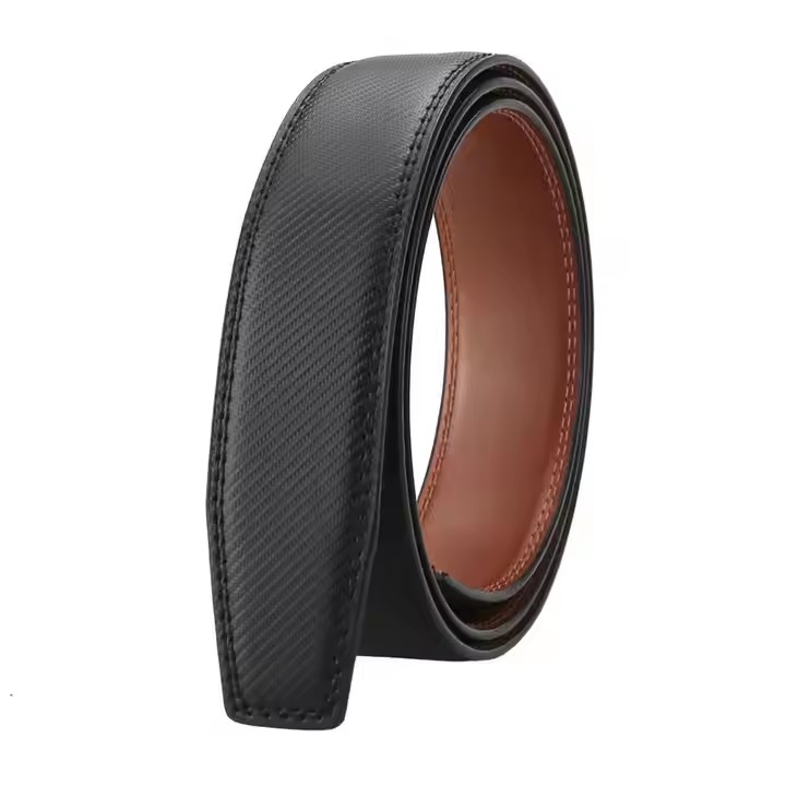 Luxury Leather Adjustable Metal Buckle Belts - Customizable for Men and Women