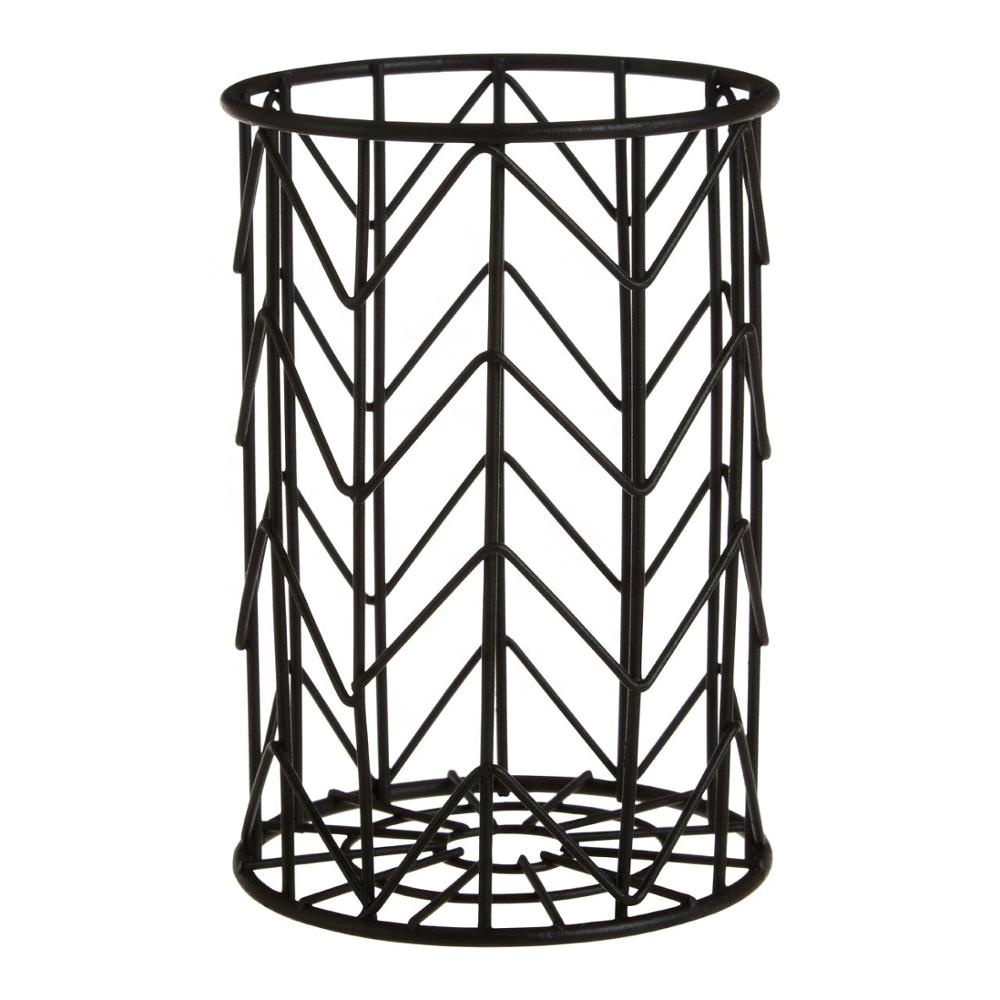 Kitchen Wire Metal Black Powder Coated Utensil Holder