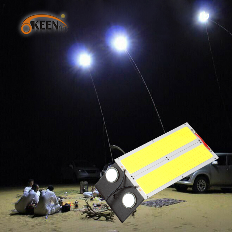 Кин 12V светодиодный кемпинговый панель номерного знака 96W COB Светодиодный фонарь рыбы свет с сигареты кабель для использования на открытом воздухе