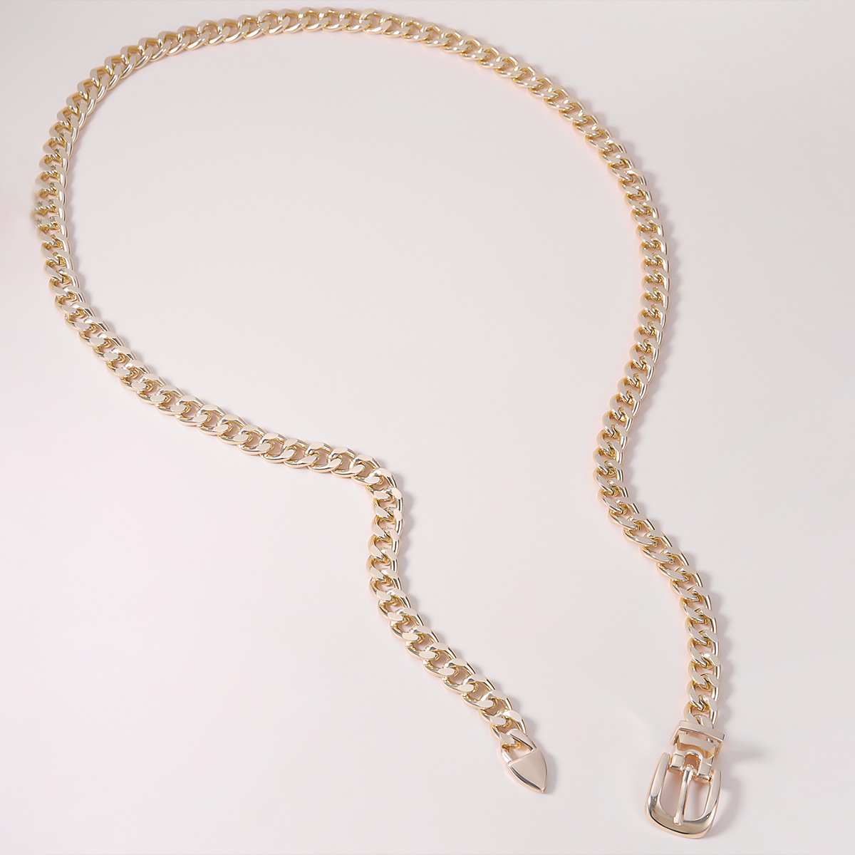 Superstarer wholesale hip-hop accessories personality creative chain adjustable belt waist chain simple metal body chain