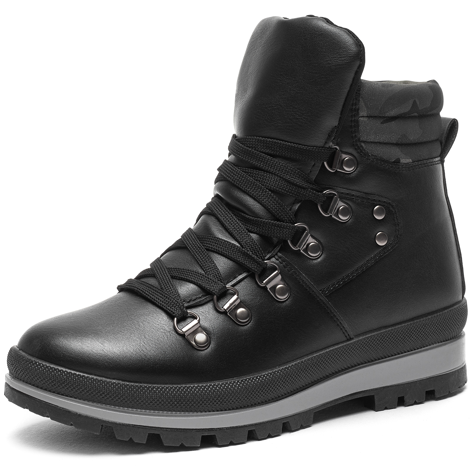 Chinese Factory Winter Snow Waterproof Ankle Boots Leather Hiking Boots with Lace-Up Closure Warm Comfortable Outdoor Activities