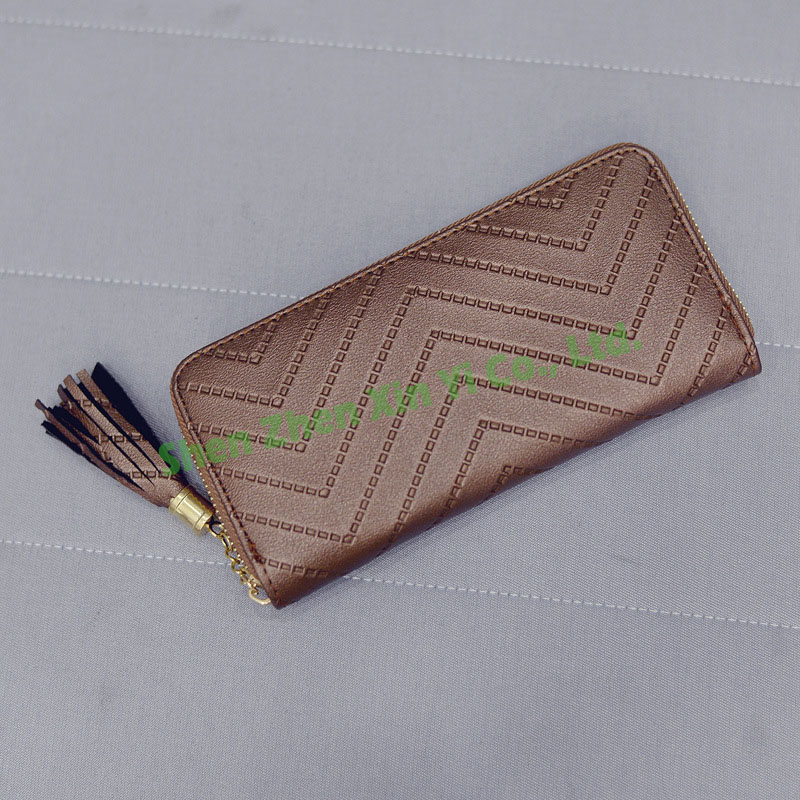 2020 latest pu leather Wallet Women Purses Tassel Fashion Coin Purse Card Holder long wallet for women