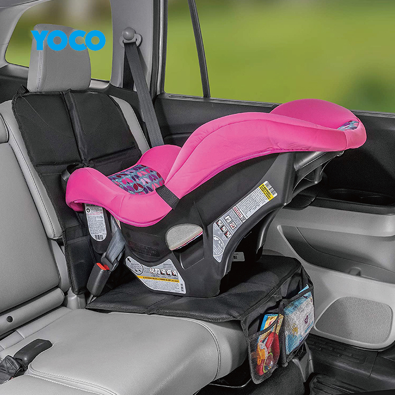 Custom auto accessory durable child baby seat kick mat foldable car seat cover protector