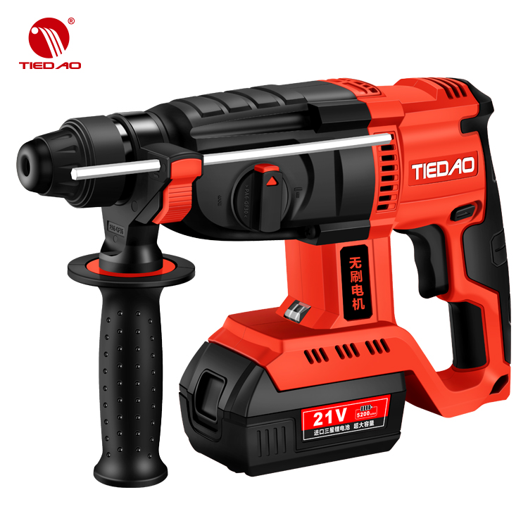Tiedao 18V-24V литиевая батарея электрическая дрель с 26 мм SDS Heavy Duty электрический перфоратор четыре функции питания молоток сверлильный станок