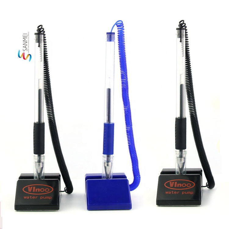 Classic promotional counter gift customized pen stand desk with chain