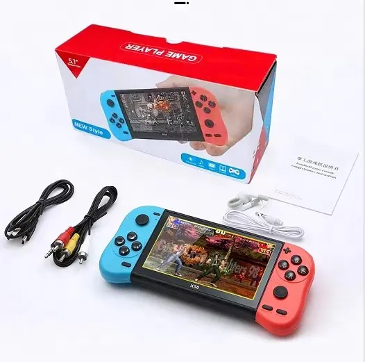2022 new style X50 5.1 inch Portable Retro Video Game Console Handheld Game Player