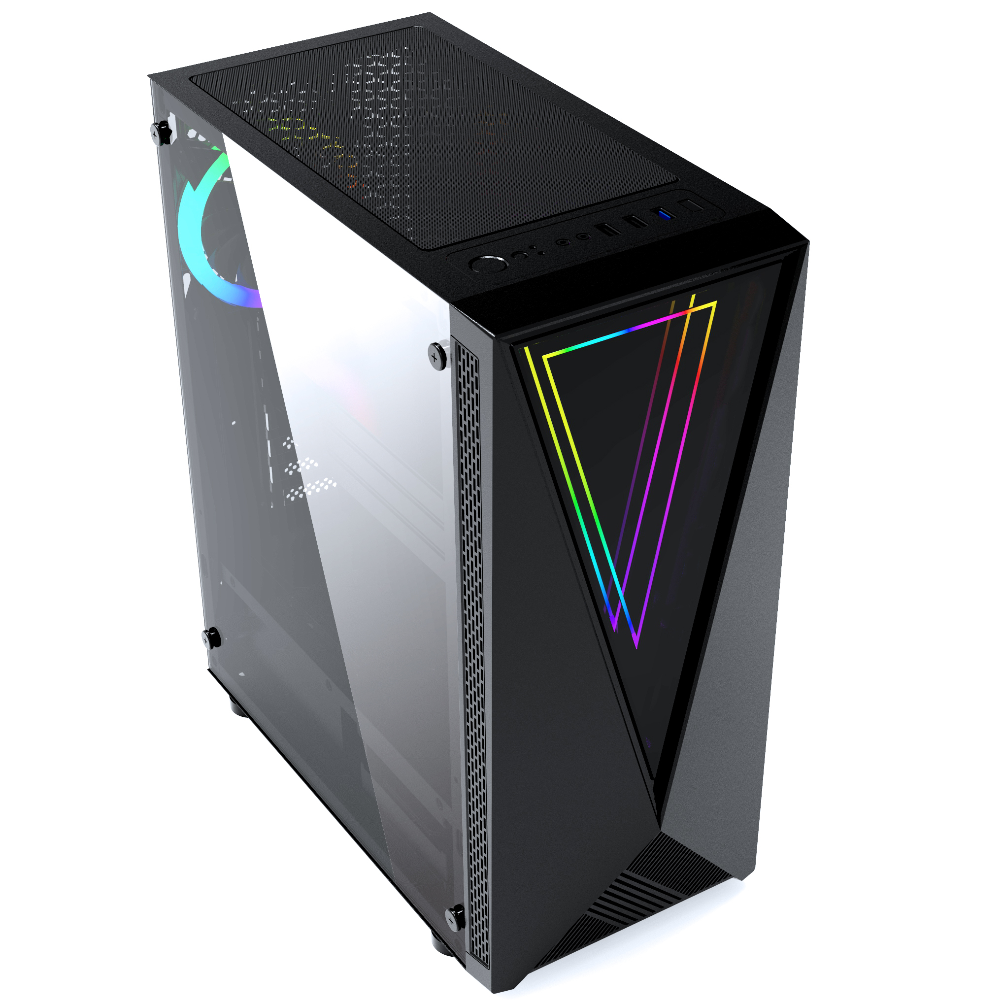 Высококачественный чехол для игрового компьютера со светодиодной лентой ATX RGB корпус для ПК чехол для игрового процессора