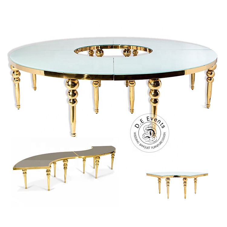 2019 hot selling table wedding half moon tables for sale