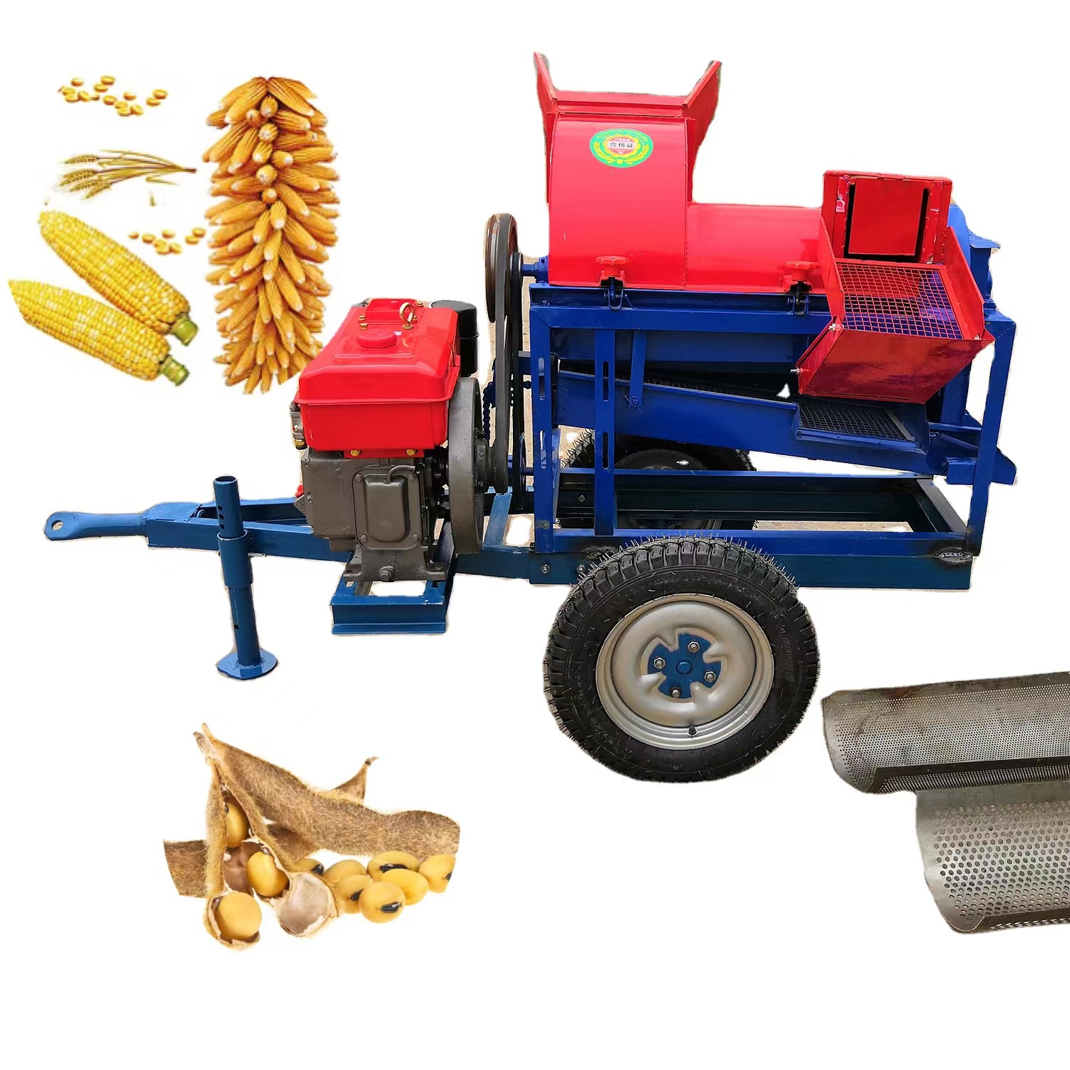 Многофункциональный 6HP дизельный кукурузная молотилка/кукурузный Шеллер машины/Кукуруза Шеллер & кукурузная молотилка HJ-YMS200