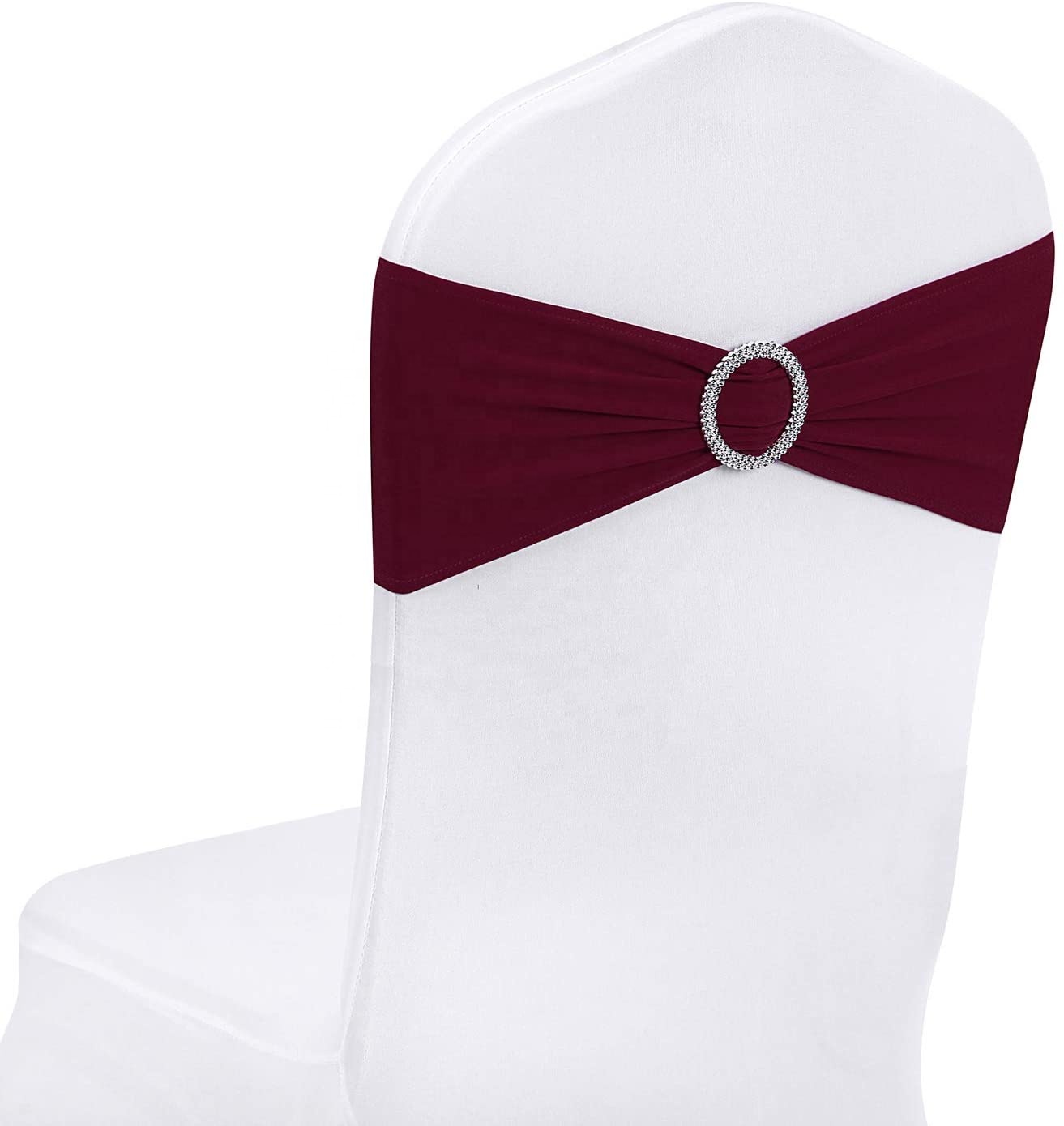 High Quality Custom Spandex Chair Sashes with Buckle Slider for Wedding, Party Decoration