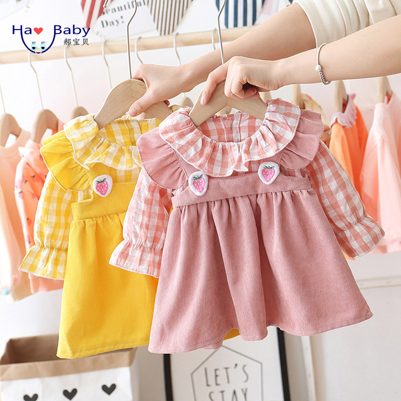 Hao Baby 2020 Весенняя кукла, Новая корейская детская юбка с клубничкой, Таиланд, платье для маленьких девочек