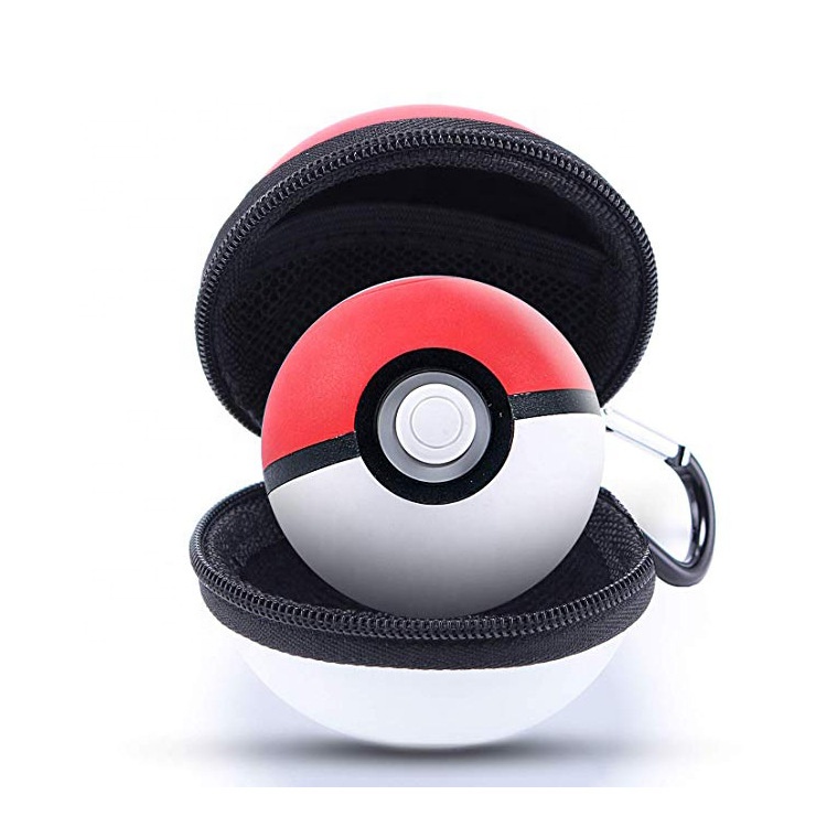 Wholesale Waterproof Hard Eva Zipper case for Poke-mon Plush Portable Red Leather Storage case for Cables/poke Ball/earphone