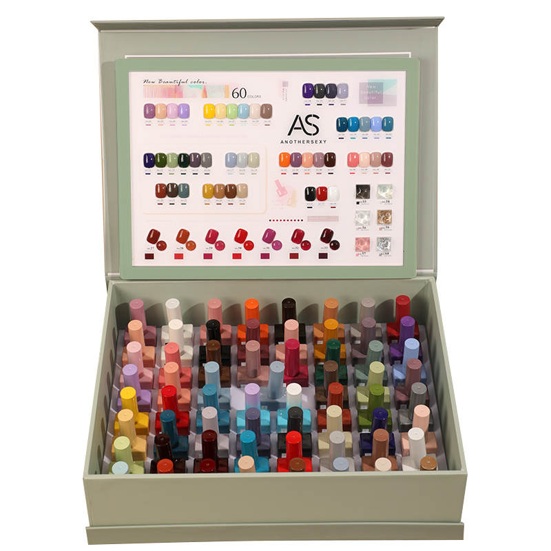 Hotsale AS 60 Colors Acrylic UV Nail Polish Gel Collection Gift Set OEM