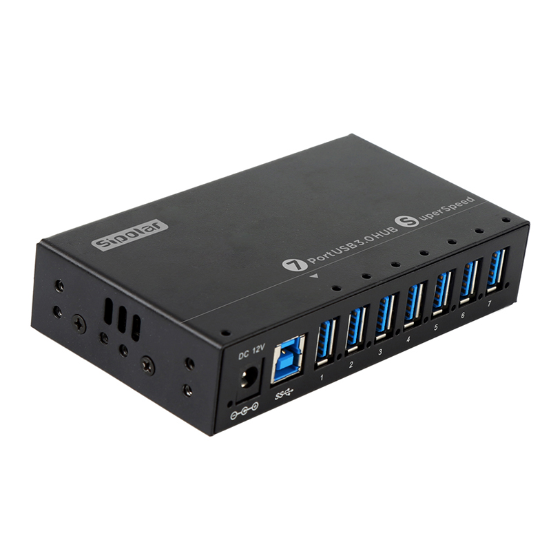 2020 новая модель 7 порт USB 3,0 Супер скорость USB хаб со смарт-зарядным портом от Sipolar производители