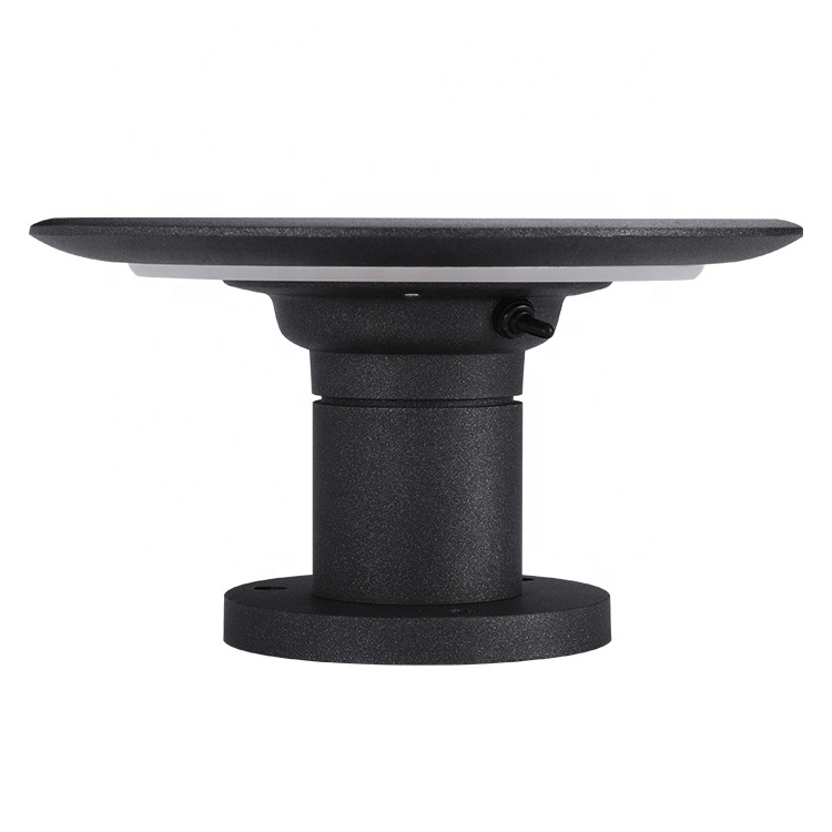 New Design Outdoor IP65 Waterproof Aluminum Housing garden Mounted UFO 3W Solar Led pillar wall Light