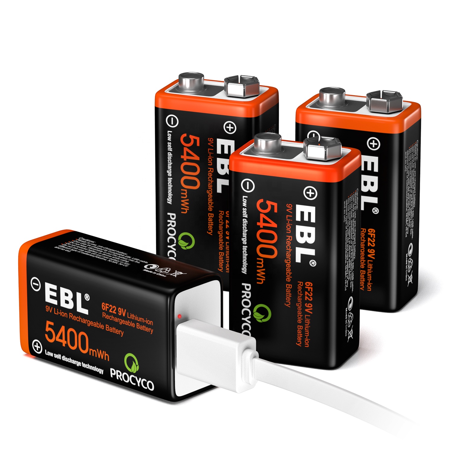 Новая литиевая батарея USB 9V батарея 600mah Длинный литиевый 9V USB аккумуляторная батарея Быстрая зарядка