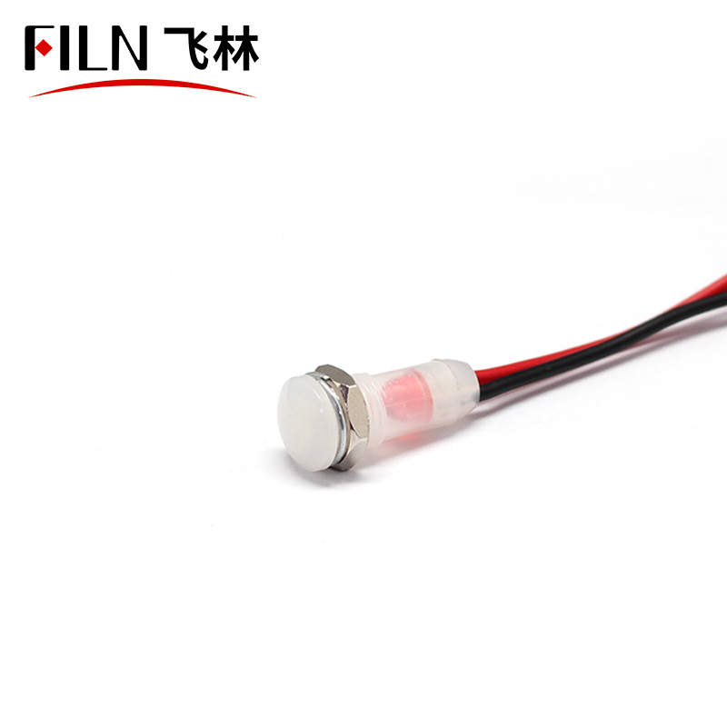 8MM Pilot Guiding Signal LED Panel Indicator Lights 110V 12V24VDC Plastic LED Indication Light