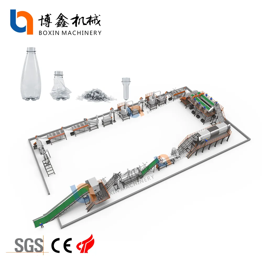 High output Waste Plastic PET bottle washing recycling Line for sale