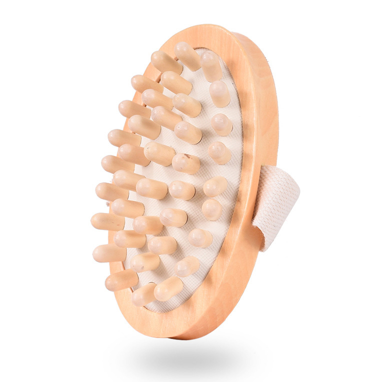 Wooden handle body brush silicone massage bath brush for bath room relax