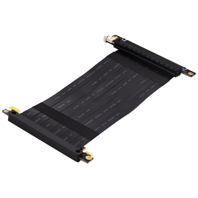 Кабель-удлинитель для видеокарты PCIE3.0 16X, двойной кабель с защитой от помех, черный удлинитель для графической карты, переходник для графического процессора
