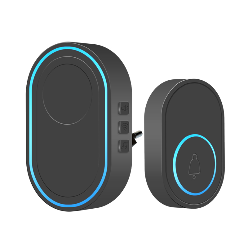 58 sound compatible 433MHz wireless detectors Intelligent Wireless Doorbell Strobe Doorbell Alarm System Wireless doorbell