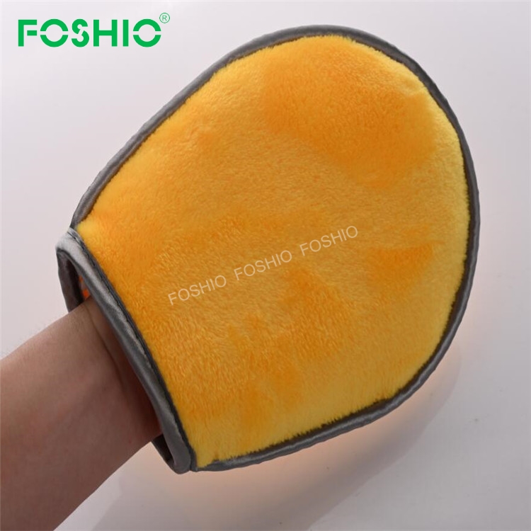 Foshio Microfiber Car Detailing Washing Cloths Hand Glove