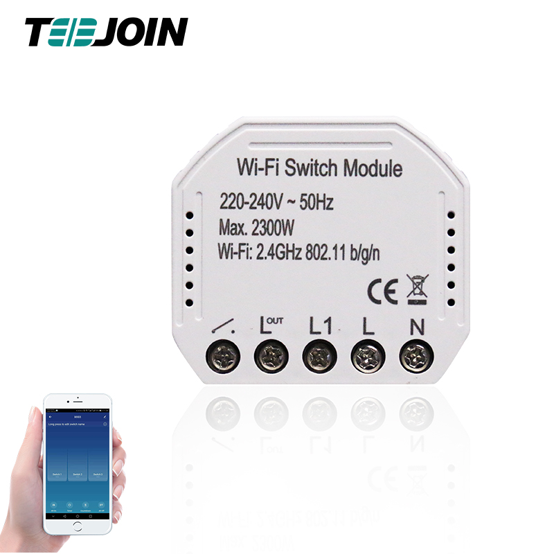 TEEJOIN Wifi умный домашний переключатель модуль смарт-домашние устройства, которые работают с Alexa Google Home Tuya