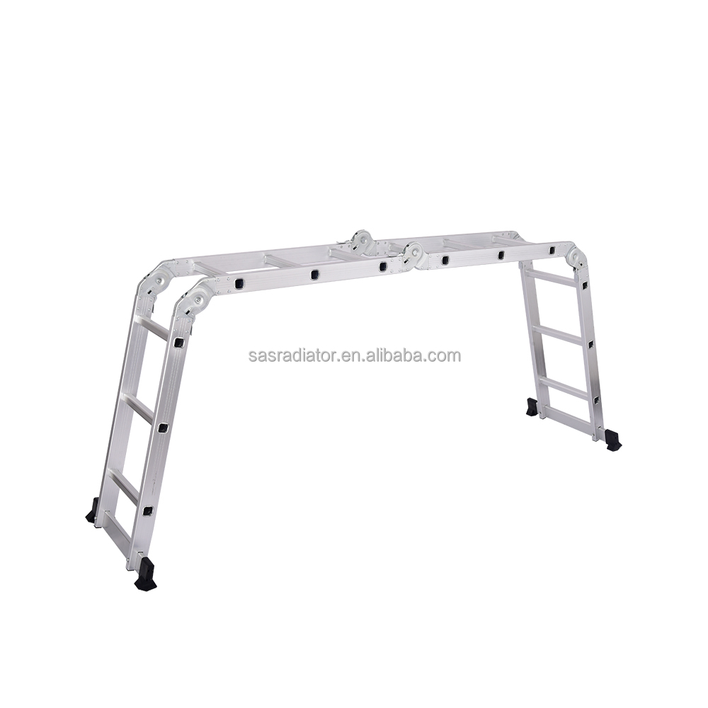 1.65FT Telescopic Ladders 2-in-1, Multi-purpose Aluminum Aluminium Folding Ladder Domestic Ladders