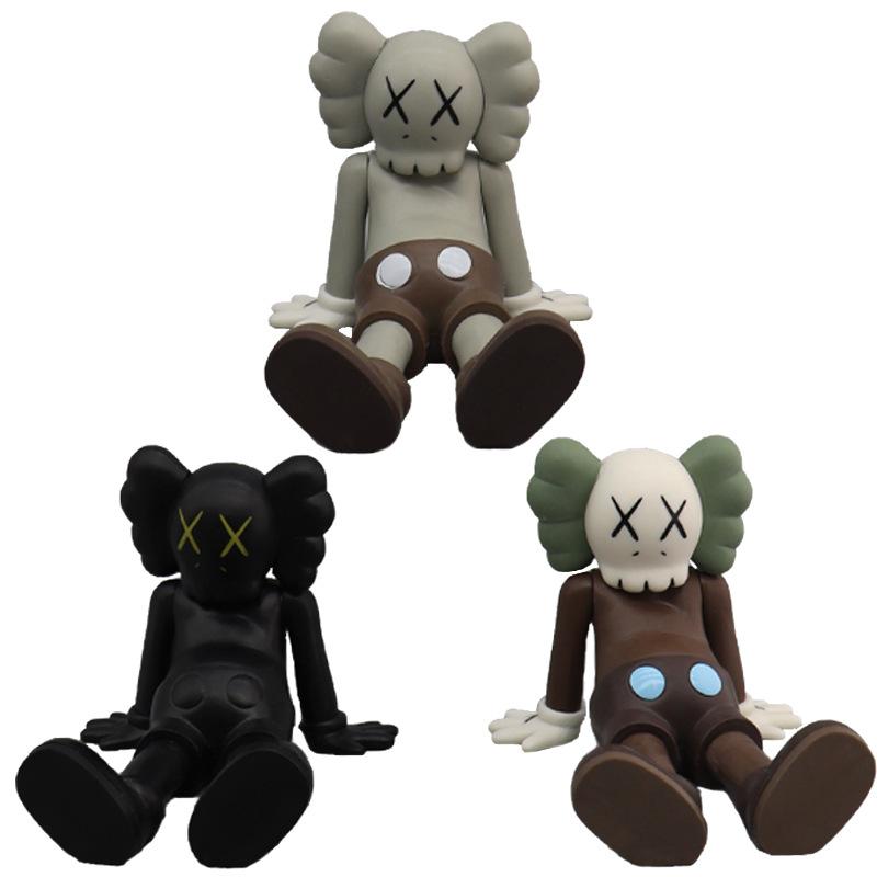 OEM Action Figure 3 color Sitting Posture Kaw Cartoon doll Car Decoration Products Creative Trendy anime Collectibles toys