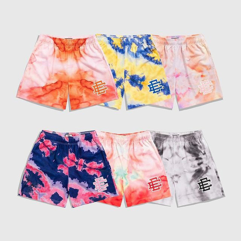 2021 New Leisure Straight Sports Leisure Elasticity Comfort Fitness Lightning Moisture Wicking Eric Emanuel Mesh Shorts