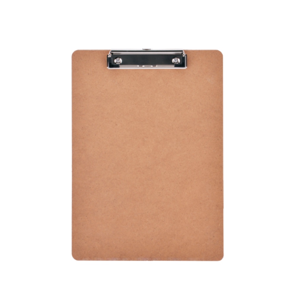 Office stationery standard metal clip A4 size MFD wood clip board wooden writing board