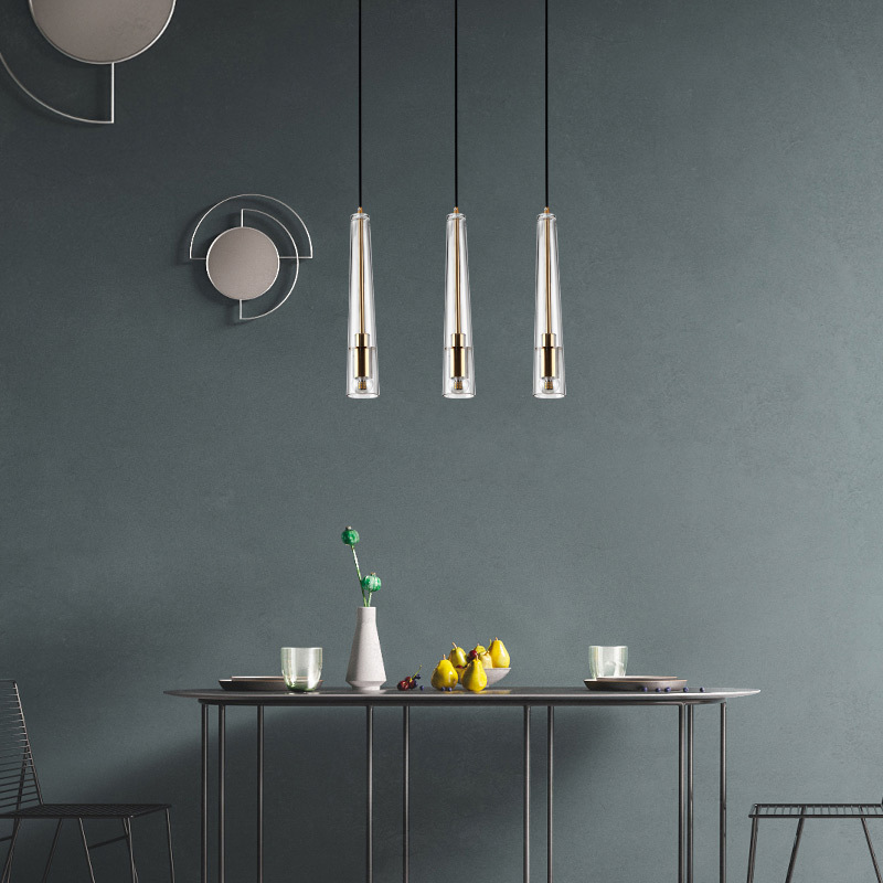 2021 New Nordic Simple Single Cone Glass Restaurant Clothing Store Small Pendant Light pendant light for restaurant cafe